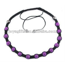 Фиолетовый цвет 13PCS хрустальные шамбалы ожерелье